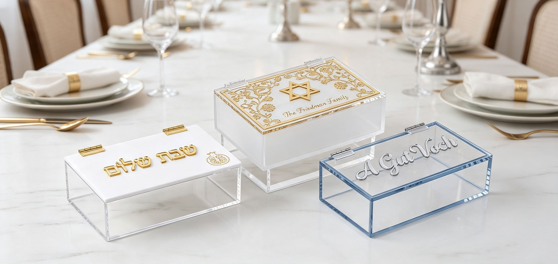 Acrylic Multi-Purpose Shabbos Gift Box