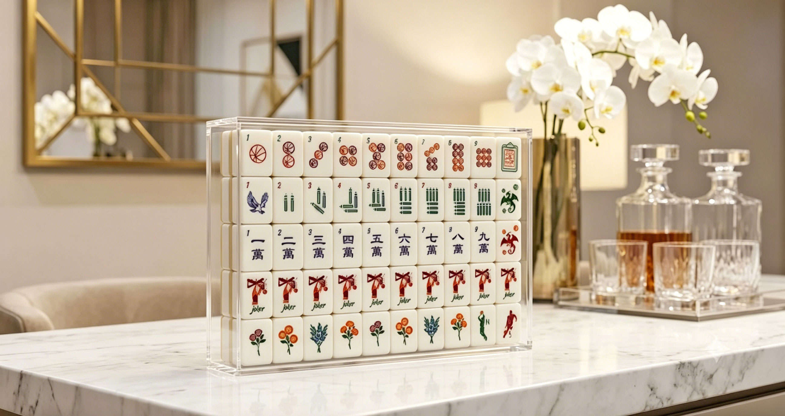Custom American Acrylic Mahjong Set