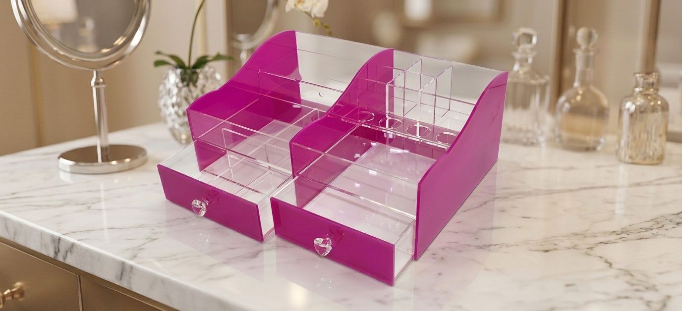 Custom acrylic boxes for cosmetic brand wholesale