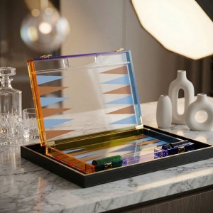 acrylic backgammon set game