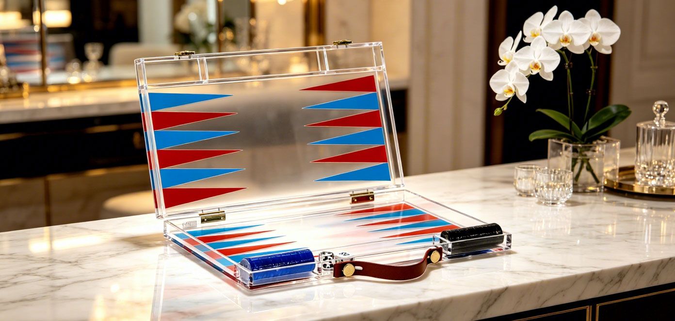 acrylic backgammon
