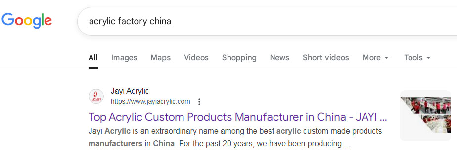 acrylic factory china