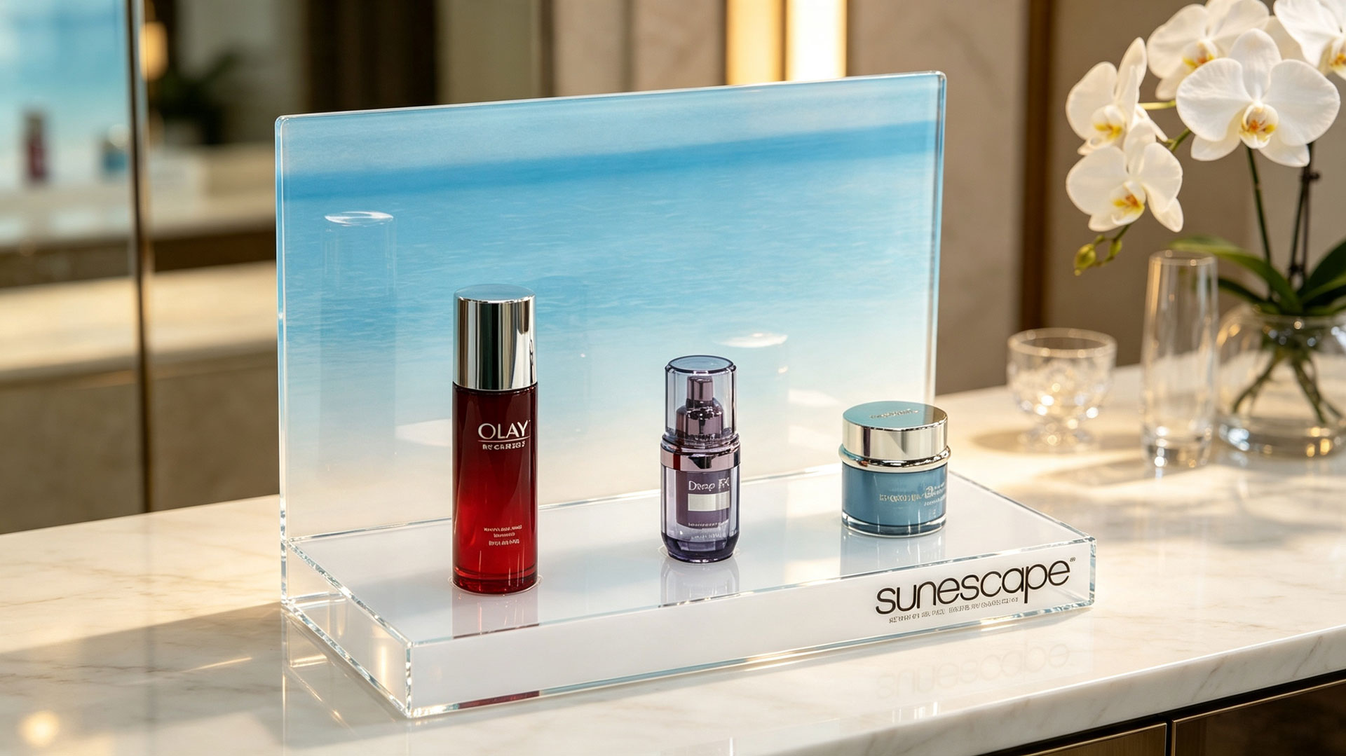 custom acrylic cosmetic displays