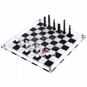 laser cut acrylic chess set