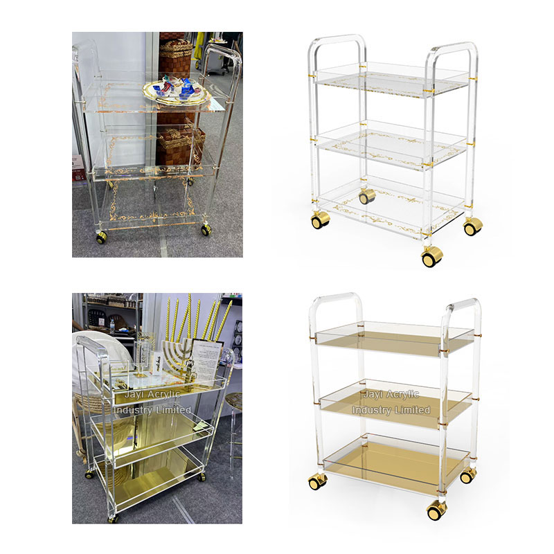 lucite Serving Trolley