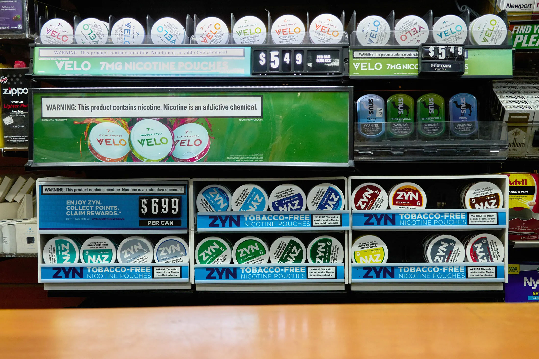 nicotine pouch display