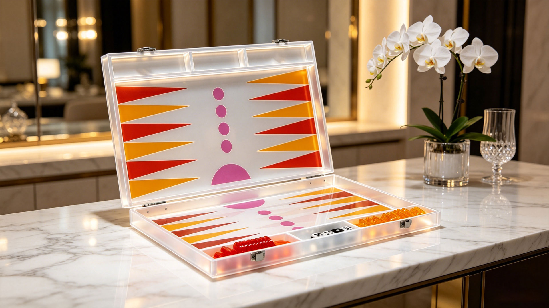 private label acrylic backgammon manufacturer