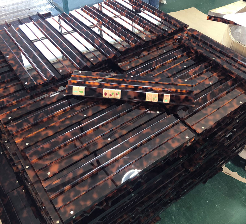 tortoise acrylic mahjong racks